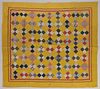 OHIO ATTRIBUTED "FOUR-PATCH" PIECED QUILT