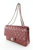 CHANEL DARK RED BURGUNDY QUILTED CAVIAR MEDIUM DOUBLE FLAP CLASSIC SHW