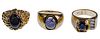 14k Yellow Gold and Sapphire Ring Assortment