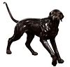 Patinated Cast Bronze Dog