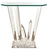 Lucite and Glass 'Ice' Console Table