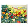 Perla Fox, "Tulips" Hand Signed Limited Edition Serigraph with Letter of Authenticity.