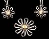 PALOMA PICASSO FOR TIFFANY & CO. STERLING SILVER AND 18K YELLOW GOLD DAISY FLOWER JEWELRY SUITE, LOT OF THREE