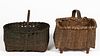 AMERICAN STAVE-TYPE WOVEN SPLINT BASKETS, LOT OF TWO