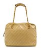 A Chanel Caramel Quilted Lambskin Oversize Shopping Tote,