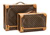 * A Pair of Louis Vuitton Monogram Canvas Softsided Suitcases, Larger: 25.25" x 19.5" x 9.5" Smaller: 20.5" x 13" x 8"