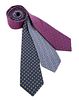 A Group of Three Hermes Silk Neckties, Width: 3.5".