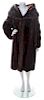 A Maximilian Brown Mink Coat, No Size.
