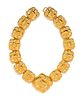 A Fendi Gold Plated Metal Basket Weave Necklace,