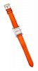 * An Hermes Stainless Steel Orange 'H' Watch, Face 1" square