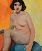 Marjorie Eaton (1901-1986) Nude with Black Border