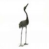 Japanese Meiji Period Bronze Standing Crane