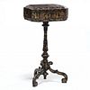 English Chinoiserie Decorated Sewing Stand