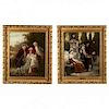 J. Arlet (Continental, 19th century), A Pair of Genre Paintings
