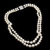 Vintage 14KT Double Strand Akoya Pearl Convertible Necklace, att. Mikimoto
