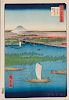 Thirteen Utagawa Hiroshige (1797-1858) Woodblock Prints