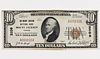 MT. JACKSON, VIRGINIA OBSOLETE NATIONAL CURRENCY $10 NOTE
