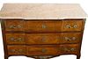 19TH CENTURY FRENCH CHEST WITH MARBLE TOP