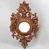 Victorian Fanciful Carved Oak Mirror