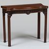 George III Carved Mahogany Serpentine-Front Games Table