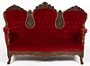 VICTORIAN CARVED ROSEWOOD SOFA
