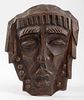 Leon Masson Attr. Art Deco Hammered Copper Mask