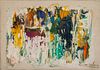 Norman Carton Abstract Composition Oil on Canvas