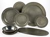 ASSORTED PEWTER TABLE ARTICLES, LOT OF EIGHT