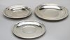 Group of Three Sterling Silver Platters