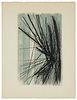 Hans Hartung, (1904-1989), "L34," 1957, Lithograph in colors on paper, Image: 19.75" H x 12.125" W; Sight: 26" H x 20" W