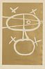 Georges Braque, (1882-1963), "Le Signe," 1954, Lithograph in grey and metallic gold on wove paper, watermark Arches, Image: 11.75" H x 7.75" W; Sheet: