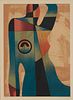 Neal Doty, (1941-2006), ''Astronaut'', Lithograph in colors on paper, Image: 24" H x 17.5" W; Sight: 26" H x 19.5" W