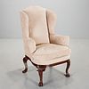 Antique George II style walnut wingback chair