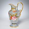 Large antique Worcester porcelain pitcher