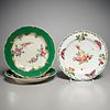 Chelsea & Worcester dishes, 18th c., incl. Huntly