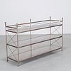 Directoire style steel etagere console