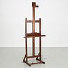 Vintage stained wood painting easel