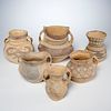 (6) Chinese Neolithic style pottery vessels