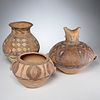 (3) Chinese Neolithic style pottery vessels
