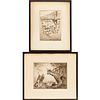 Joseph Pennell, (2) signed etchings