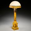 Antique French Empire yellow tole Sinumbra lamp