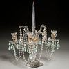 Anglo-Irish style 5-arm crystal candelabrum