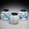 (3) Chinese blue and white storage jars