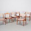 Set (6) Danish Modern teak dining chairs
