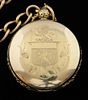 19th century 18ct gold open faced  pocket  watch marked Twycross of Dublin and 1836, diameter 4cm  with key, gross weight 89 