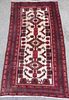 Persian red ground rug the centre with styalised birds 164cm x 92cm