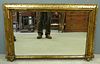 Victorian giltwood over-mantel mirror. 69 x 108cm