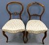 Harlequin set of six 19th century balloon back dining chairs,