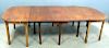 19th century extending mahogany dining table on square legs, 182cm extended 286cm