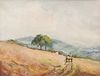 Camille Pissarro Wagon on Country Road WC Painting